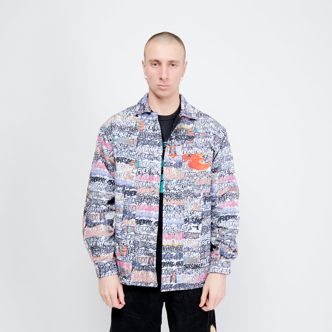 Fucking Awesome Reversible Chore Jacket - Denim/AOP