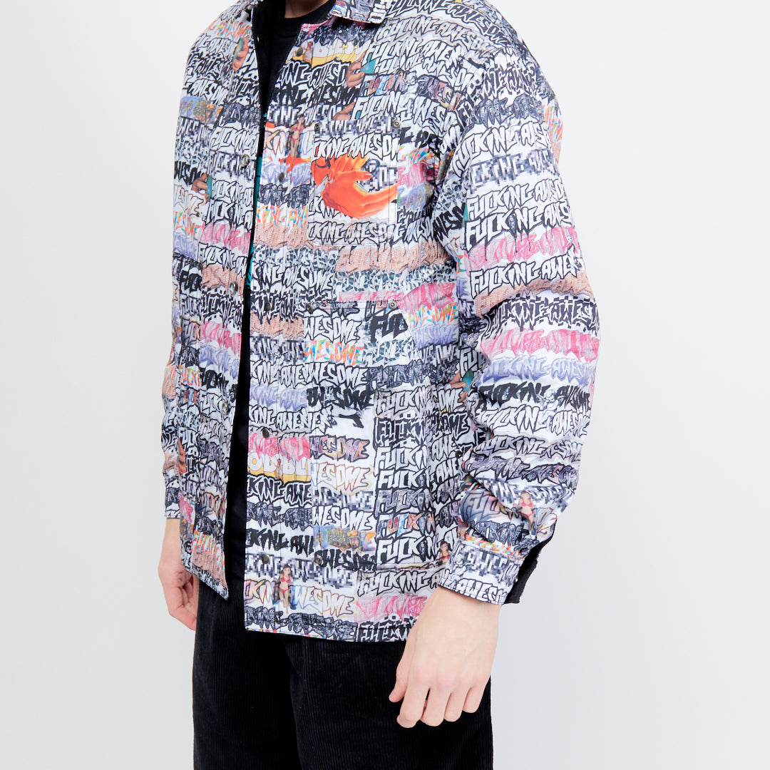 Fucking Awesome Reversible Chore Jacket - Denim/AOP