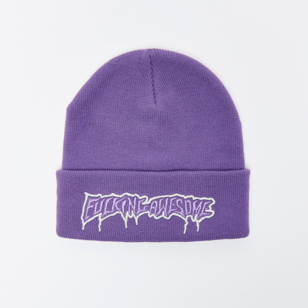 Fucking Awesome - Running Logo Cuff Beanie (Purple)