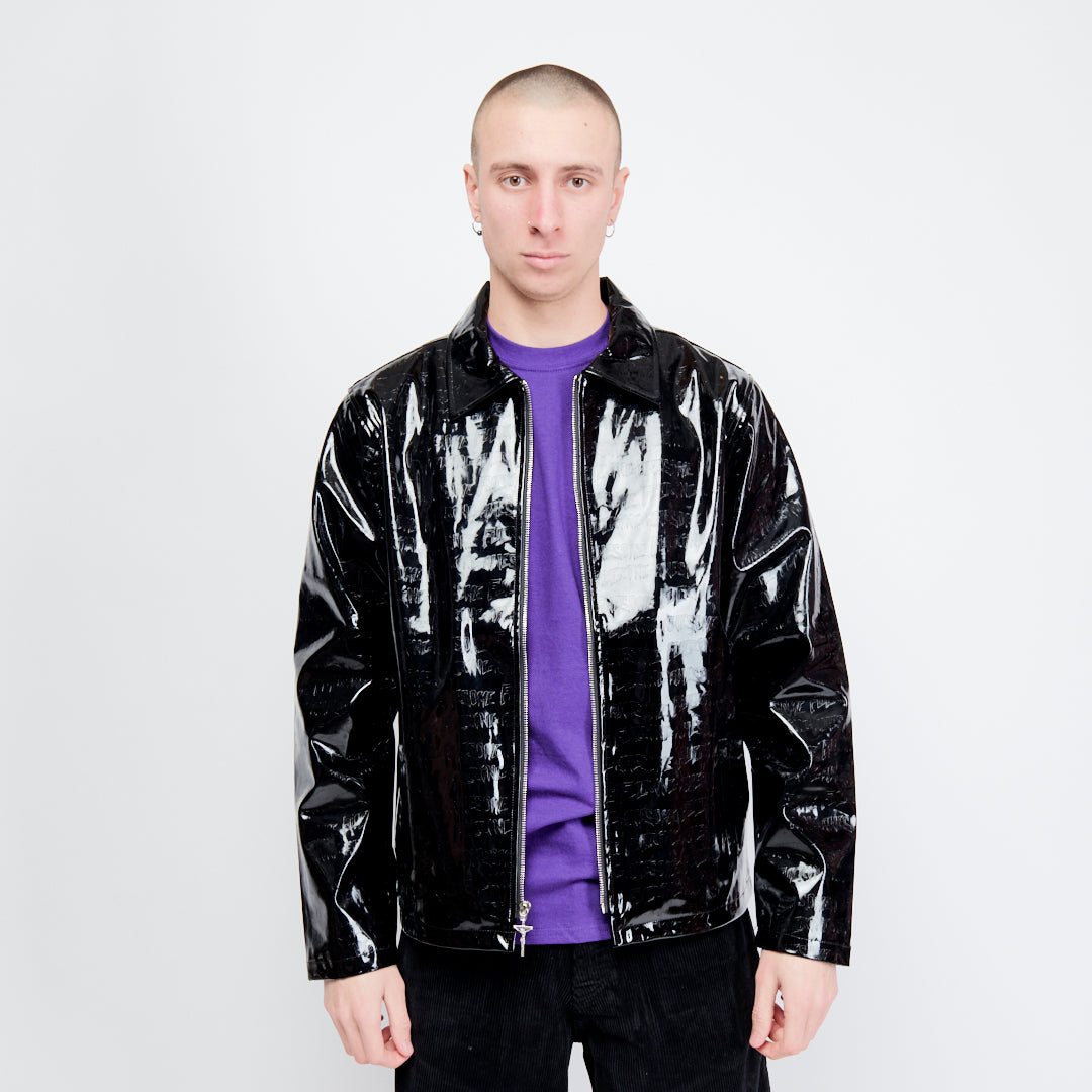 Fucking Awesome Stamp Embossed Vinyl Work Jacket - Black