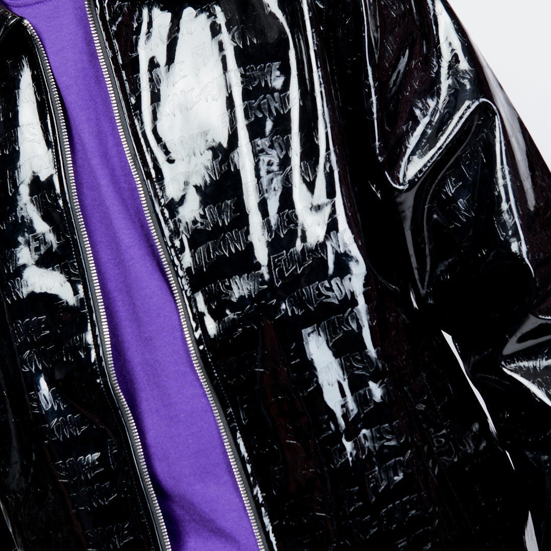 Fucking Awesome Stamp Embossed Vinyl Work Jacket - Black