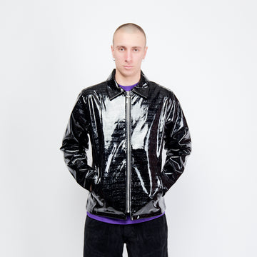 Fucking Awesome Stamp Embossed Vinyl Work Jacket - Black