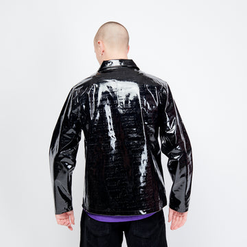 Fucking Awesome Stamp Embossed Vinyl Work Jacket - Black