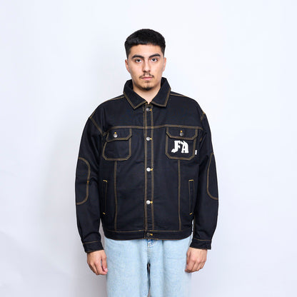 Fucking Awesome - Twin Skull Trucker Jacket (Black)