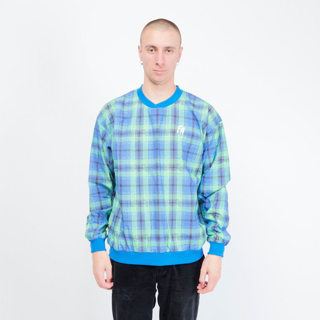 Fucking Awesome - Windshirt In Flannel Print (Blue)