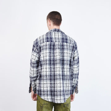 Fucking Awesome – Heavy Flannel Overshirt (Navy/White)