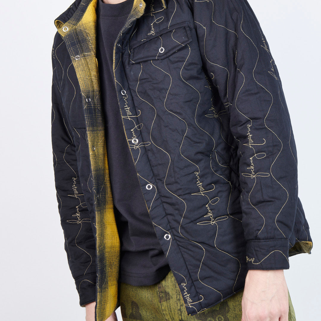 Fucking Awesome – Lightweight Reversible Flannel Jacket (Yellow/Black)