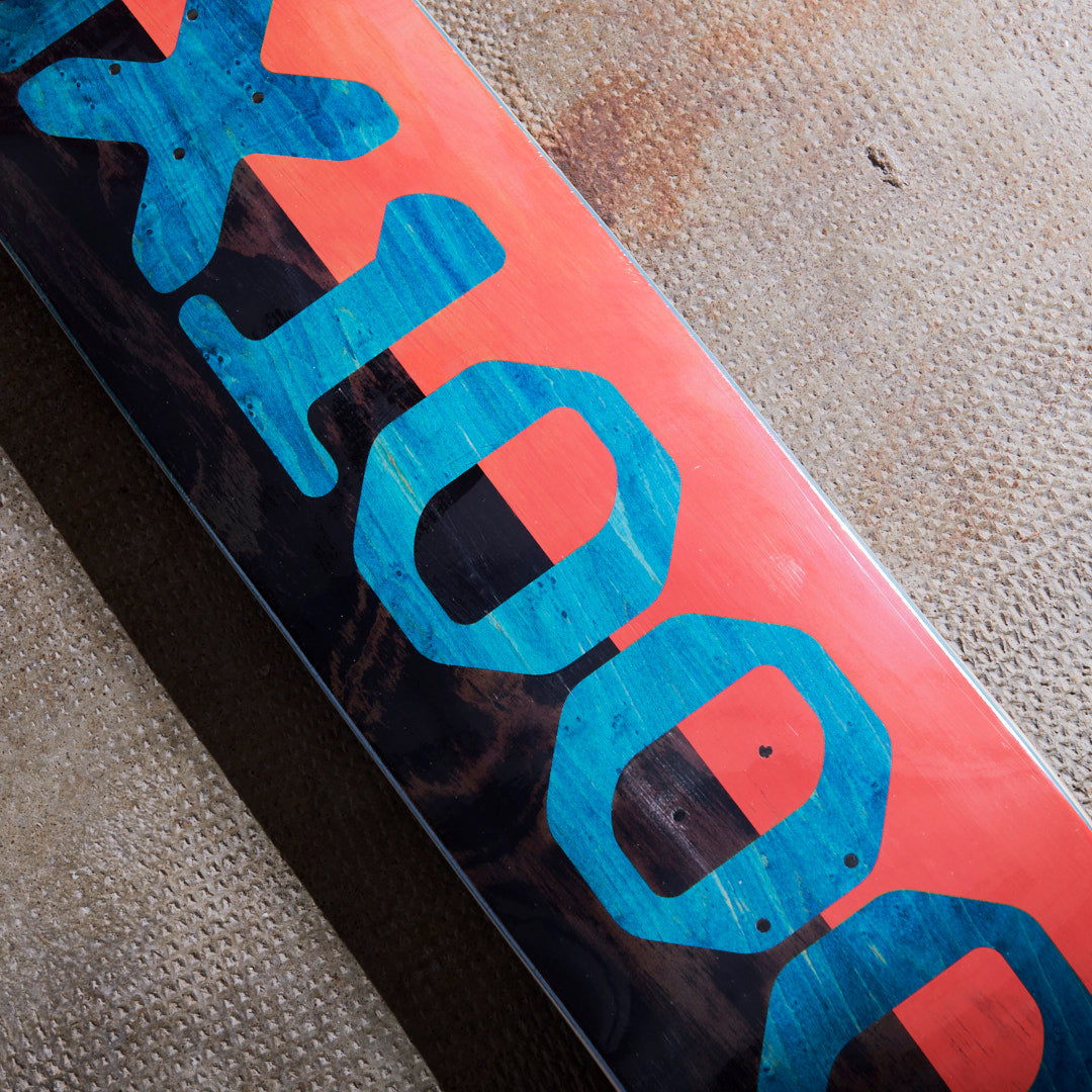 GX1000 Skateboards - Split Veener Board (Black/Orange) 8.25
