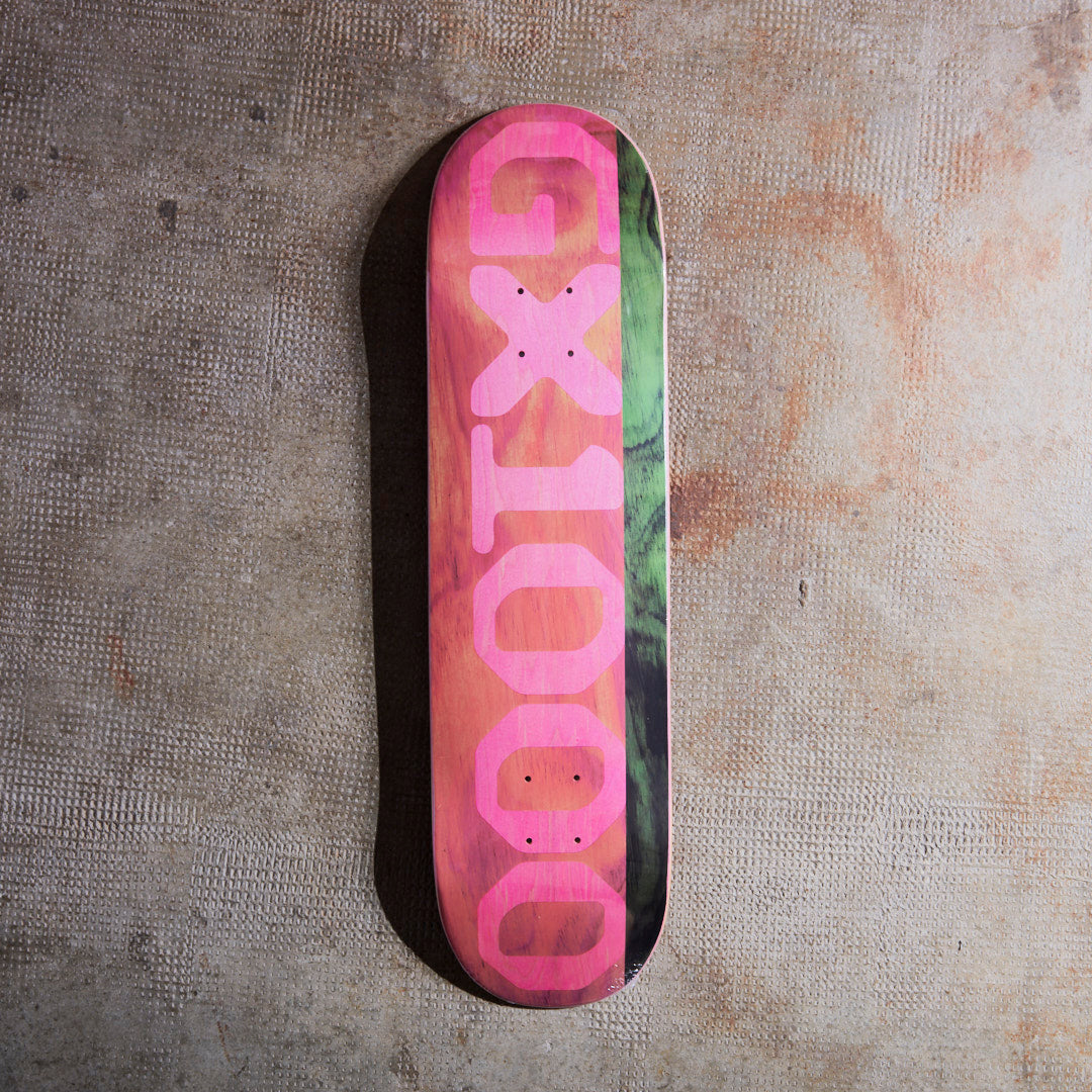 GX1000 Skateboards - Split Veener Board (Pink/Olive) 8.125