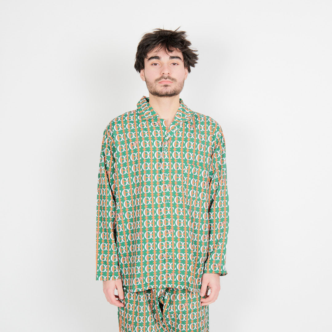 Helas Caps Co Horse Pyjama Shirt - Green