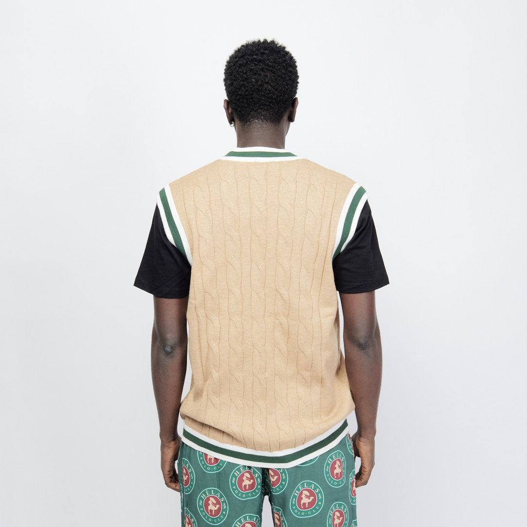 Helas Caps Co Polo Club Knitted Vest (Beige)