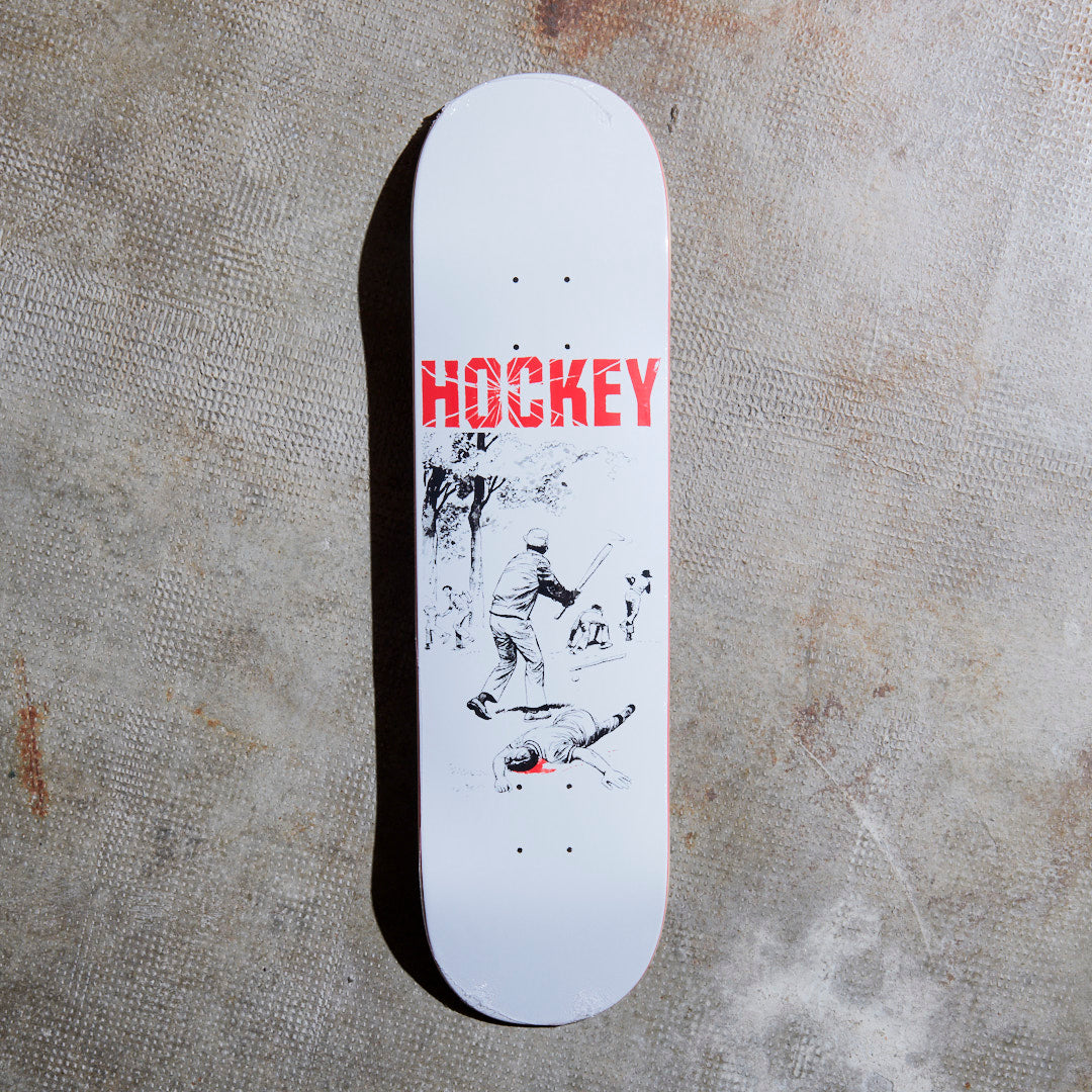 Hockey Skateboards - Baseball Deck (White) Shape 1