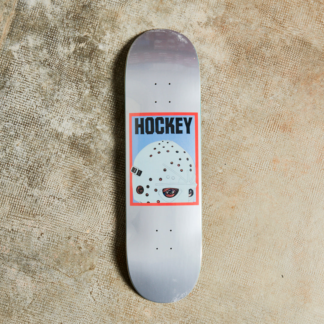 Hockey Skateboards Half Mask Deck - Silver