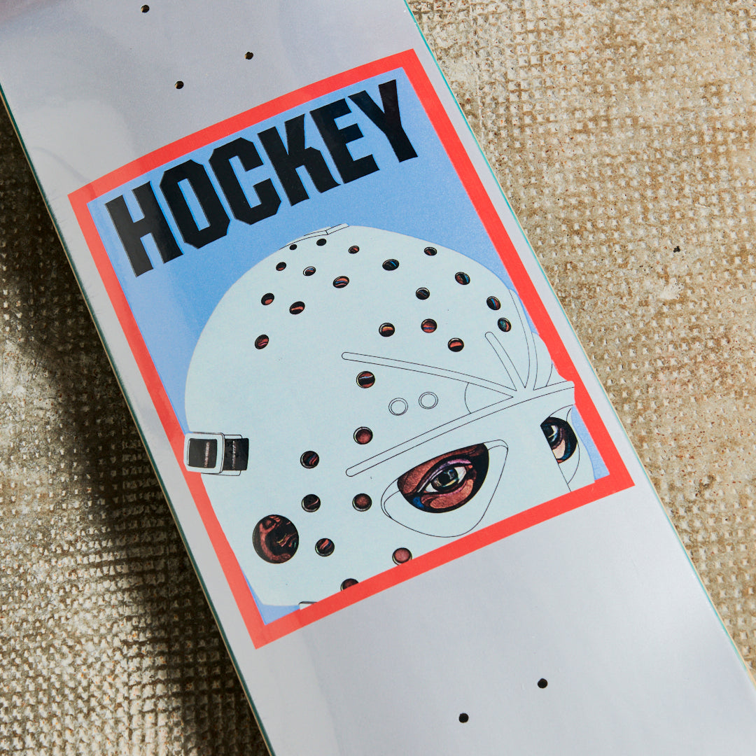 Hockey Skateboards Half Mask Deck - Silver