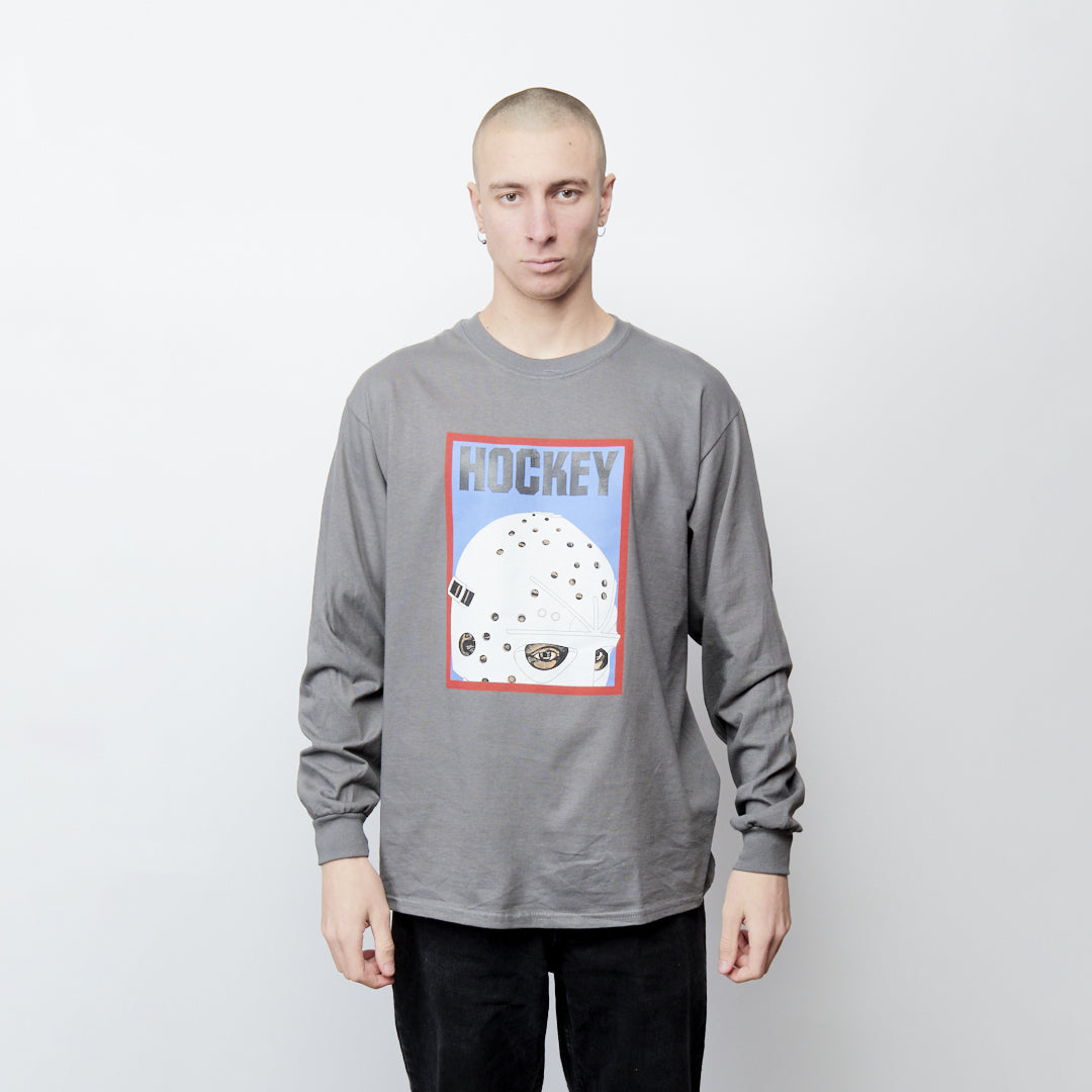 Hockey Skateboards Half Mask L/S Tee - Charcoal