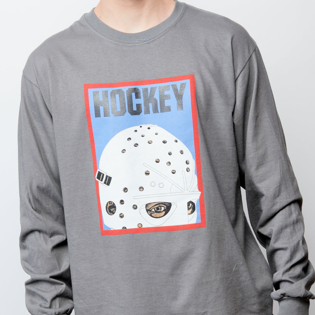 Hockey Skateboards Half Mask L/S Tee - Charcoal