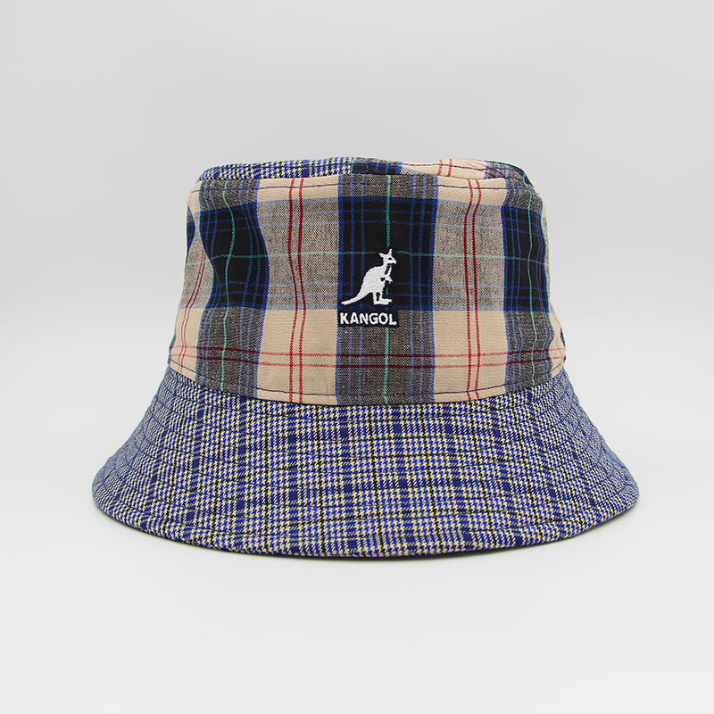 Kangol Plaid Mashup Bucket Mykonos Blue