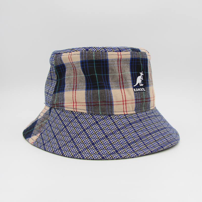 Kangol Plaid Mashup Bucket Mykonos Blue