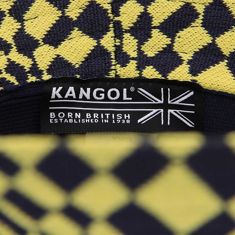 Kangol Warped Check Bucket DK Blue / Lemon Sorbet