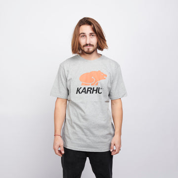 Karhu Basic Logo T-shirt - Heather Grey/Burnt Orange