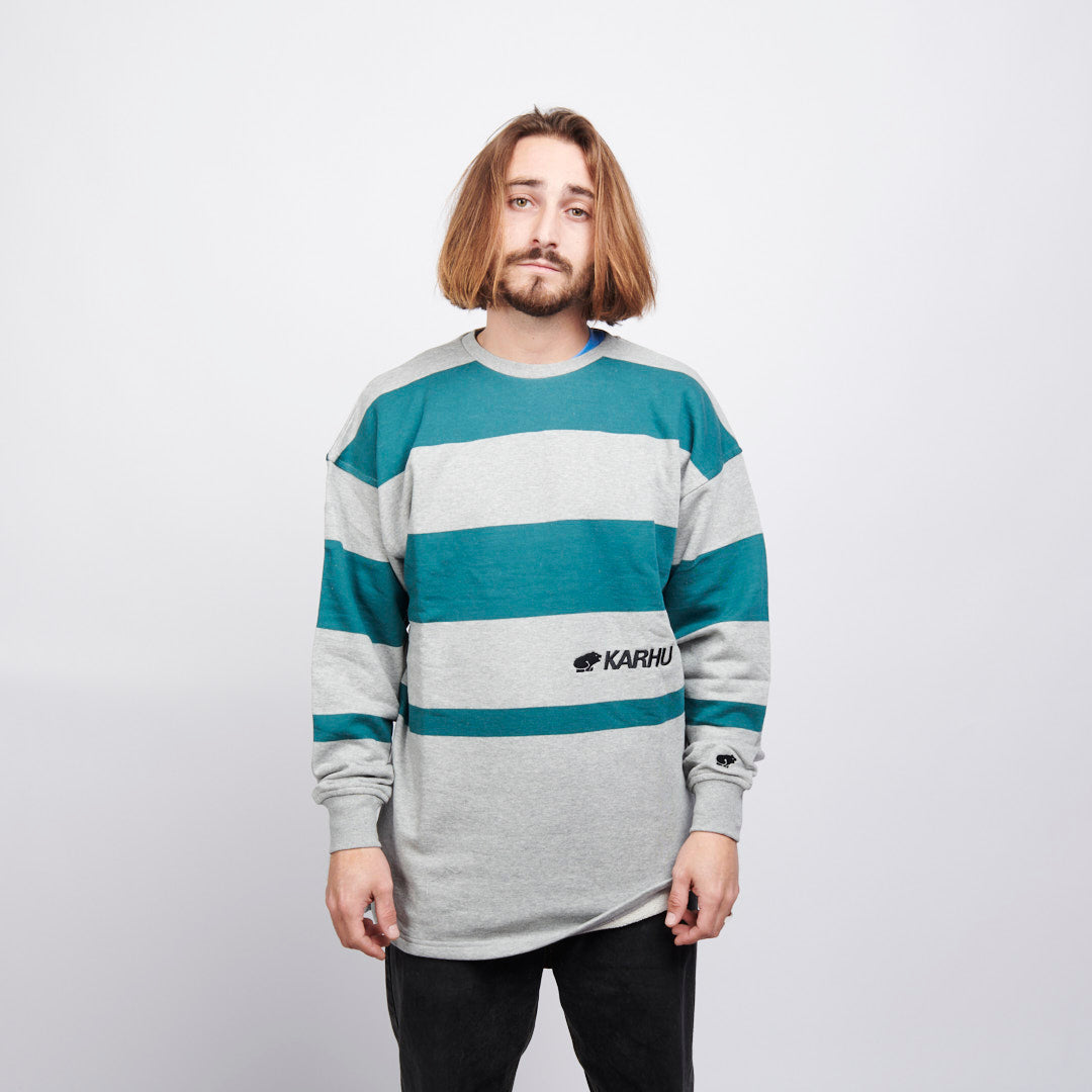 Karhu Uni Striped Sweatshirt Heather Grey/June Bug