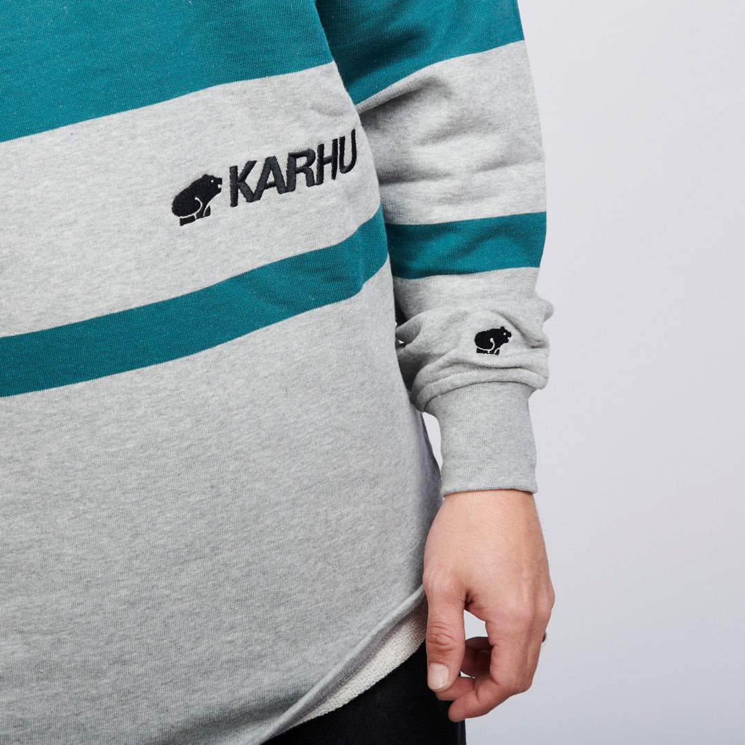 Karhu Uni Striped Sweatshirt Heather Grey/June Bug