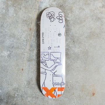 Krooked Skateboards - Gonz Kastle - Deck White