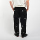 MILK Corduroy Pants All Over Embroidered Black