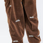 MILK Corduroy Pants All over Embroidery - Brown Chocolate