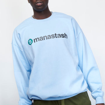 Manastash - Stack Logo Sweat Crew (Light Blue)