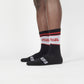 Milk Milson Socks Made in France - Black/Grey/Red