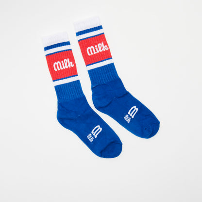 Milk Milson Socks Made in France - Royal Blue/Red