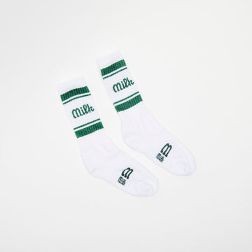 Milk Milson Socks Made in France - White/Green