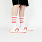 Milk Milson Socks Made in France - White/Red