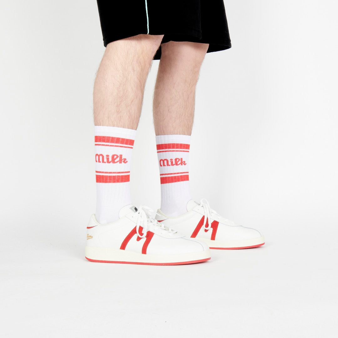 Milk Milson Socks Made in France - White/Red