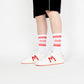 Milk Milson Socks Made in France - White/Red