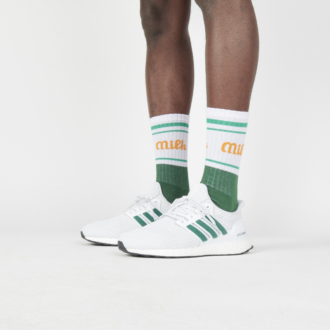 Milk Milson Socks Made in France - Green/Orange