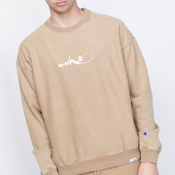 Milk x Shoof - Crewneck Sweatshirt Pigment dyed (Beige)