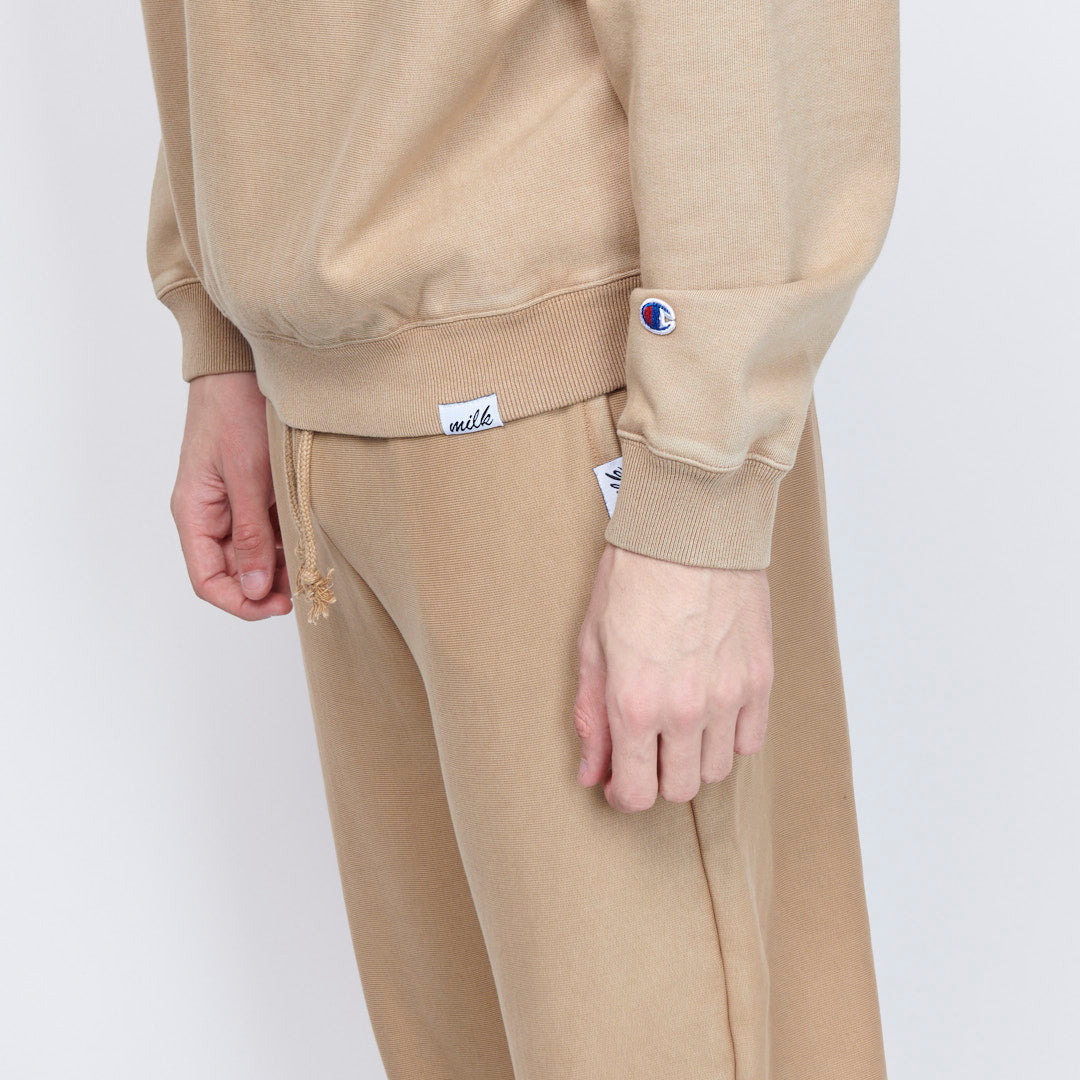 Milk x Shoof - Crewneck Sweatshirt Pigment dyed (Beige)