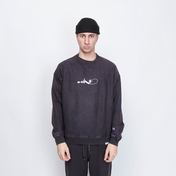 Milk x Shoof - Crewneck Sweatshirt Pigment dyed (Black)