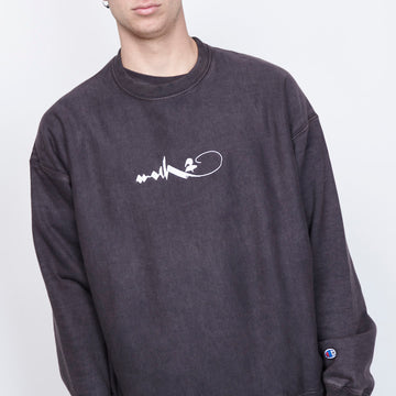 Milk x Shoof - Crewneck Sweatshirt Pigment dyed (Black)