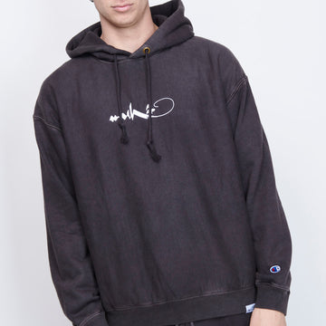 Milk x Shoof - Hooded Sweatshirt Pigment dyed (Black)