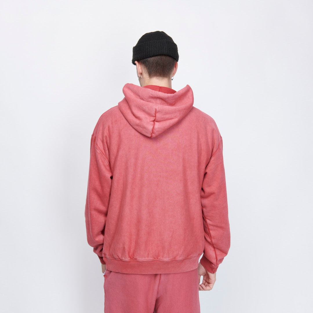 Milk x Shoof - Hooded Sweatshirt Pigment dyed (Red)