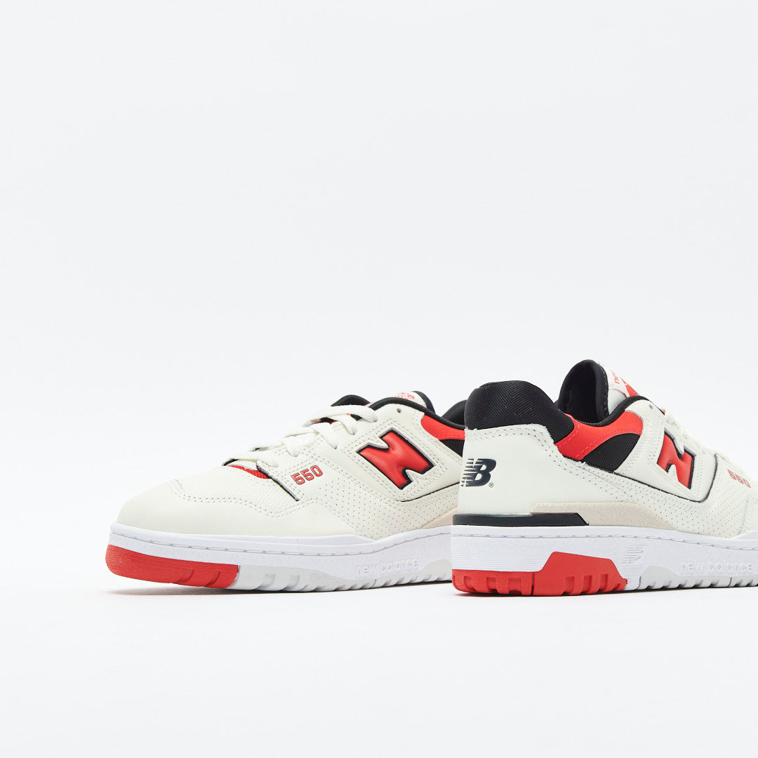 New Balance - BB 550 VTB Premium Leather (Sea Salt/True Red)