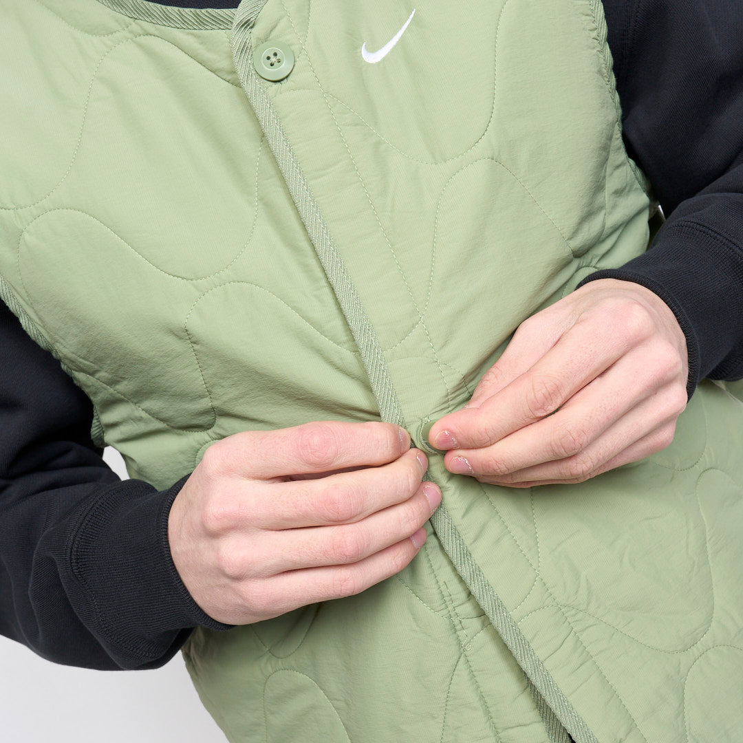 Nike Life - Nylon Women Insulated Military Vest (Oil Green/White)