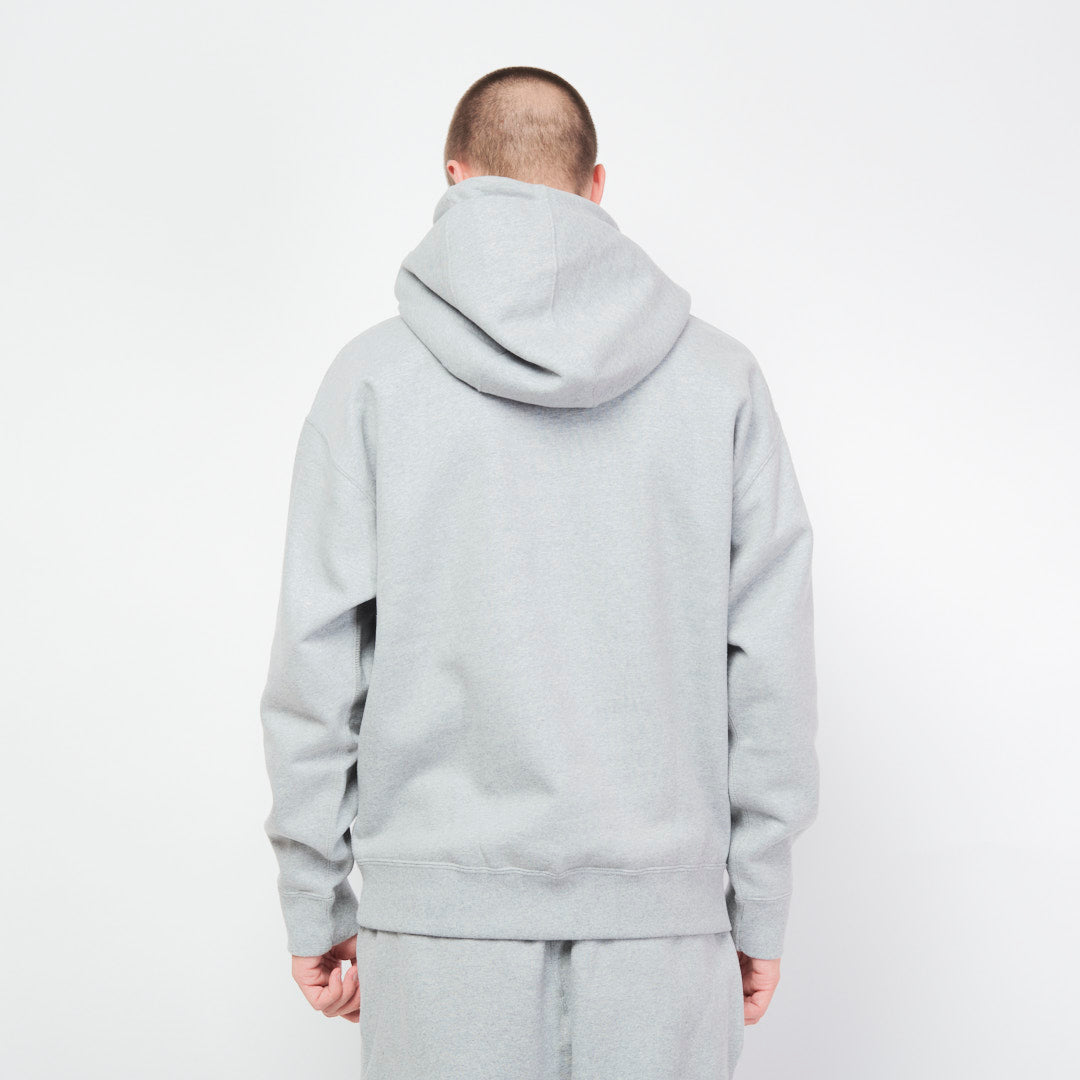 Nike - Solo Swoosh Fleece Hoodie (Dark Grey Heather/White)