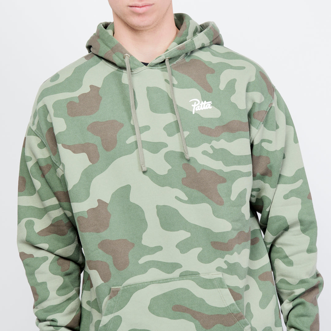 Patta Basic Summer Washed Hooded Sweater (Camo AOP)