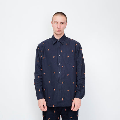 Patta - Oxford Longsleeve Shirt (Evening Blue)