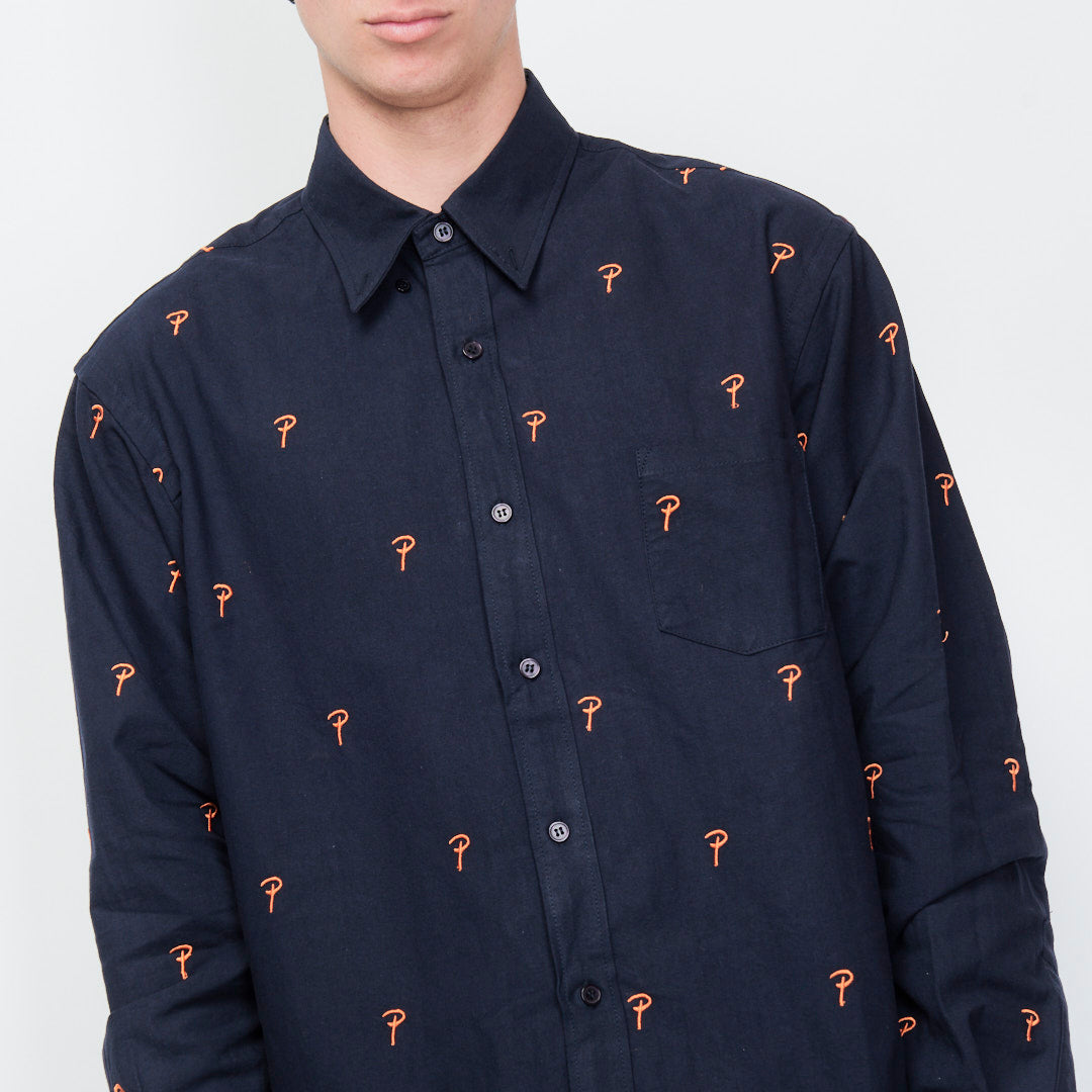 Patta - Oxford Longsleeve Shirt (Evening Blue)