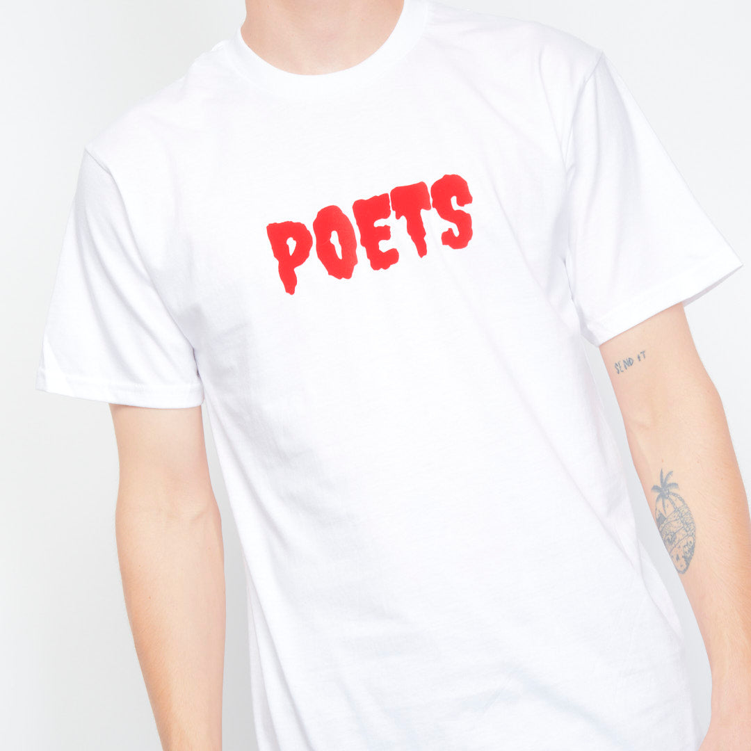 Poets - Flock 6OZ S/S T-Shirt (White)